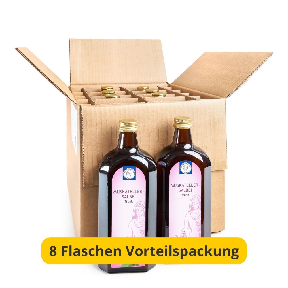 Hildegard von Bingen - Muskatellersalbei Trank 8 Flaschen Vorteilspackung 4000ml