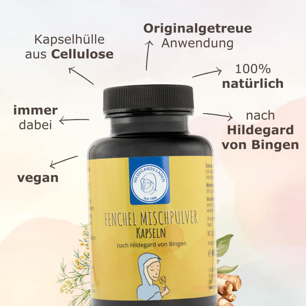 Hildegard von Bingen - Capsules de poudre mélangée de fenouil 40.90g