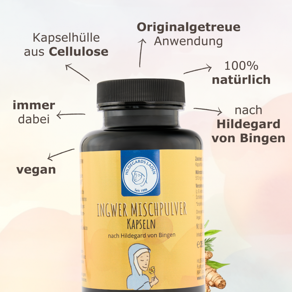 Hildegard von Bingen - gélules de poudre mélangée au gingembre 36.40g